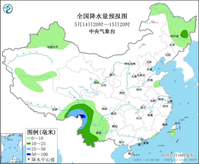全国天气预报：广东云南等地仍有较强降雨 华北黄淮部分地区将有高温