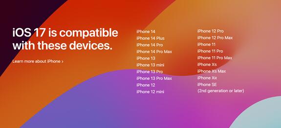 ios17升级名单  iPhone 8和iPhone X不支持更新iOS17