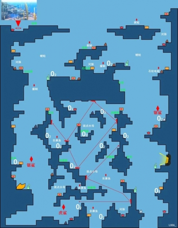 《潜水员戴夫》全地图一览 全地图鱼类物品地形分布图