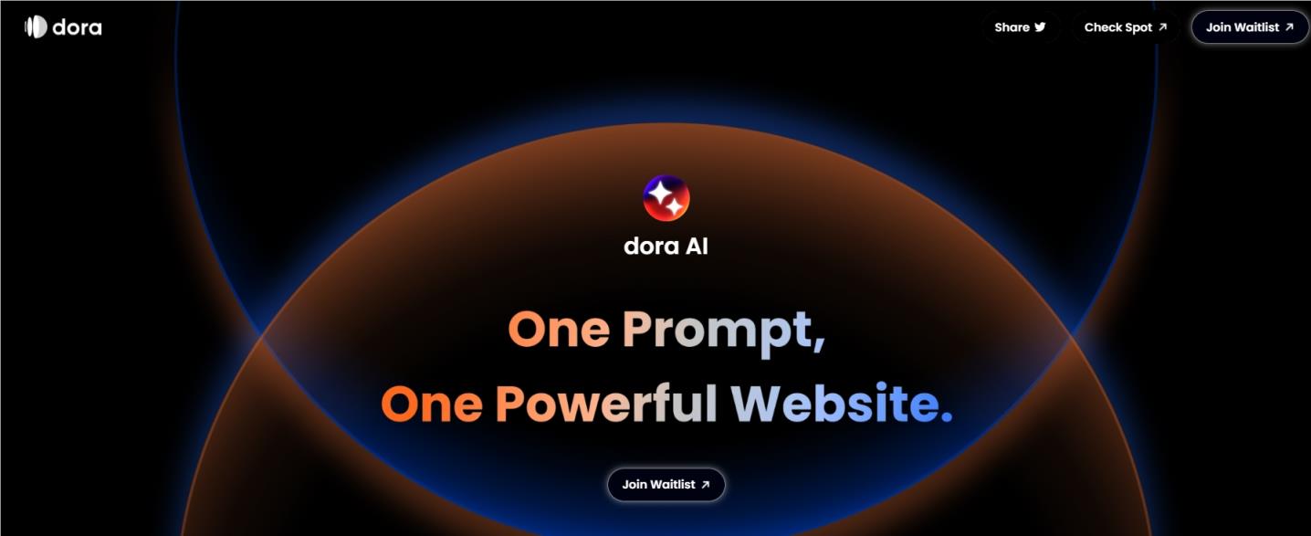 Dora AI：一句话生成3D动画网站