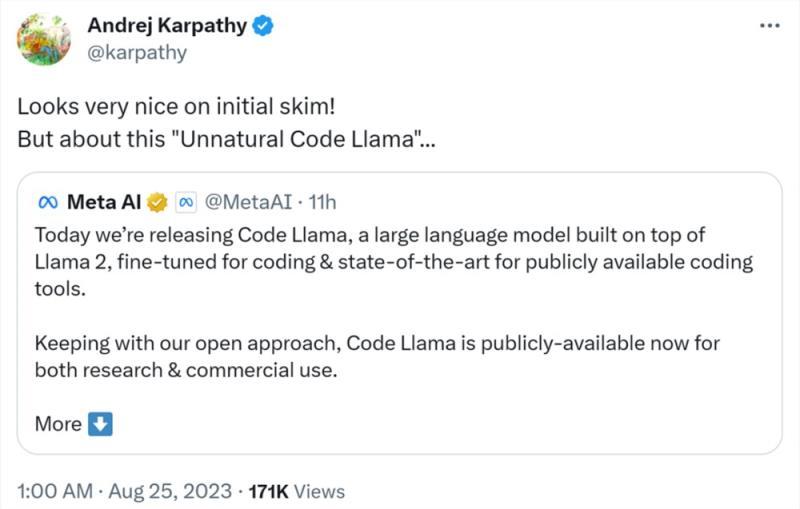 官方的Code Llama开源：免费商用，神秘版本接近GPT-4