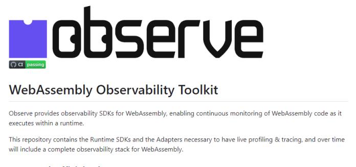 SDK工具包Observe：可持续监控WebAssembly代码